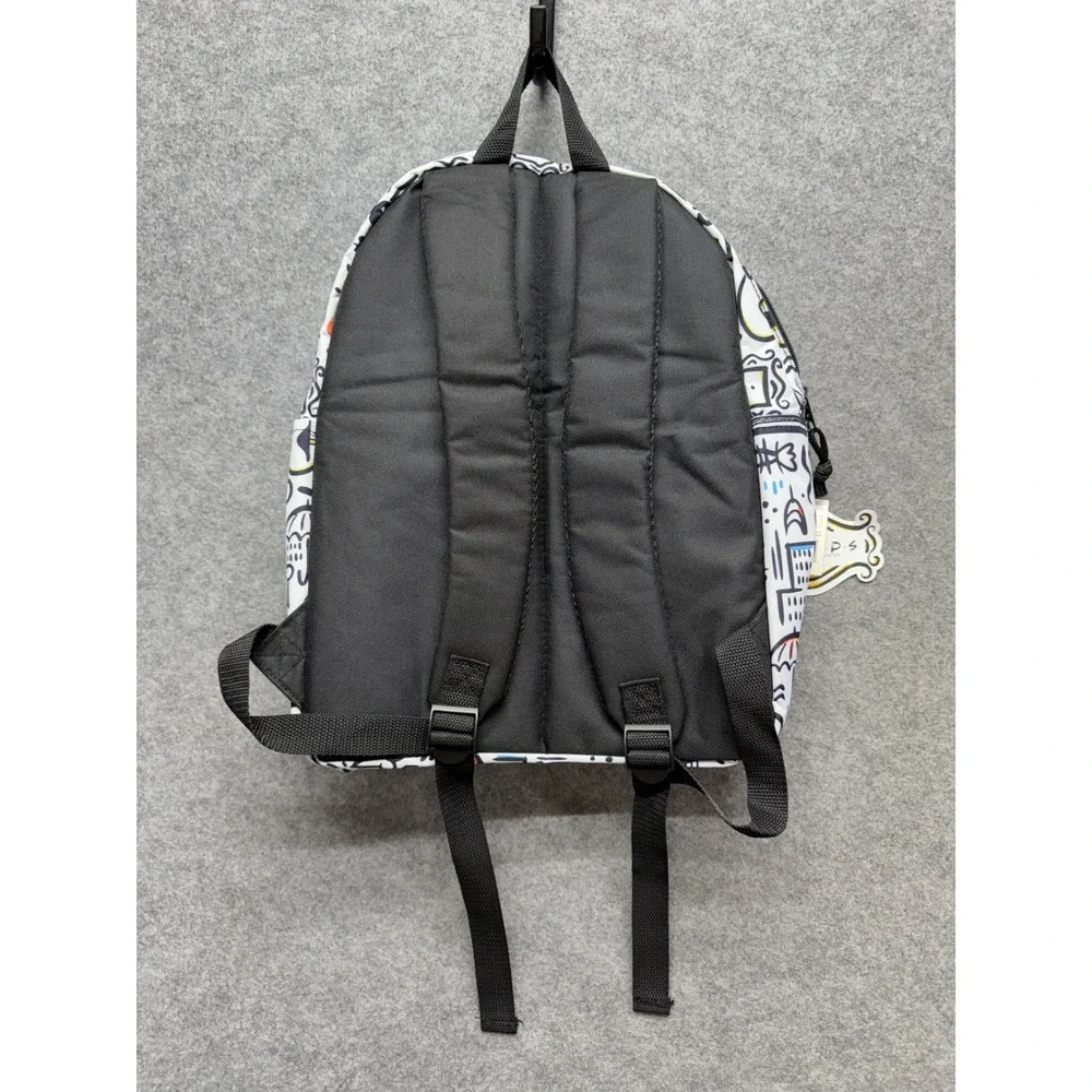 Friends TV Show Doodle Print Backpack White Multi PIVOT BP8SG6FRI NWT